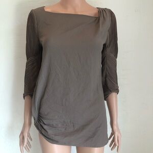 Diane VON Furstenberg DVF Cebolla Asymmetric Blouse Women’s Size 2 Drippe Sleeve